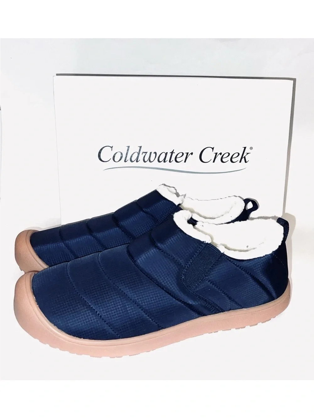 Coldwater Creek Dakota Trail Faux Fur Lined Slip On Comfort Shoes Sz 11